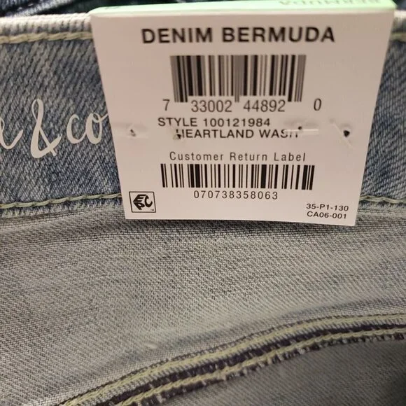 Style & Co High Rise Denim Bermuda size 8 NWT - Picture 11 of 12